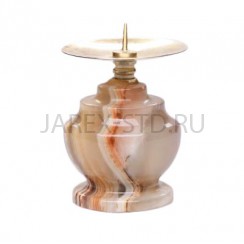 Подсвечник с наконечником, оникс; h6.Арт.О-П-004