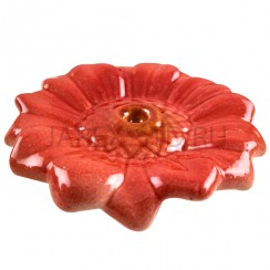 Подсвечник "Подсолнух", керамика, красный; d12.Арт.КЦ-033/кр