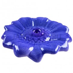 Подсвечник "Подсолнух", керамика, синий; d12.Арт.КЦ-033/син