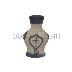 Подсвечник "Вазон", керамика, гжель; h6.Арт.КГ-009