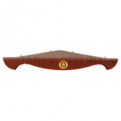 Полка для икон деревянная угловая, резная, цвет темный; 32*60.Арт.ПИ-УО-030157/Т