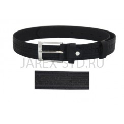 Ремень  с молитвой , кожа, цвет черный; 3,5*120.Арт.ИК-С12Ч