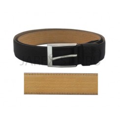 Ремень с молитвой , кожа, цвет черный; 3,5*122.Арт.ИК-С1пп