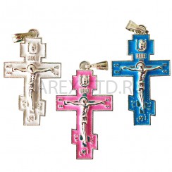 Православный нательный крест, металл, цветная эмаль,  h3.Арт.КН-Э