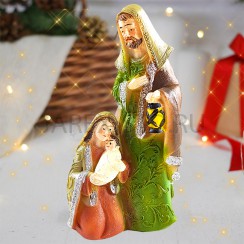Рождественский вертеп "Святое семейство", полистоун; h12.Арт.РВ-7117-8