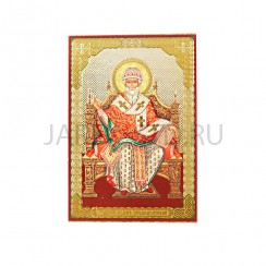 Икона "Спиридон Тримифунтский", мдф, полиграфия; 6*8.Арт.И-МДФ-004/134