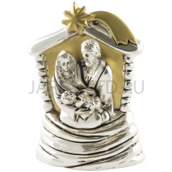 Рождественский вертеп "Святые Мгновения", напыление серебро; h12.Арт.CV-17981