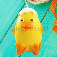 Свеча пасхальная, парафиновая "Цыпленок"; h7,5.Арт.ПС-Ц/6879