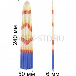 Белые Иерусалимские свечи, обожжённые Благодатным огнём.Пучок 33 штуки; h24.Арт.С-И-1/Б