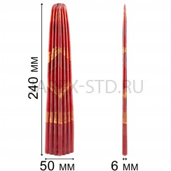 Красные Иерусалимские свечи, обожжённые Благодатным огнём.Пучок 33 штуки; h24.Арт.С-И-1/К