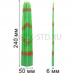 Зелёные Иерусалимские свечи, обожжённые Благодатным огнём.Пучок 33 штуки; h24.Арт.С-И-1/З
