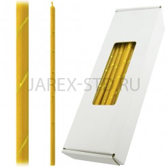 Набор праздничных жёлтых воскосодержащих свечей №30 (50 шт. в упаковке).Арт.СВП-30Ж