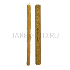 Свеча восковая с узором "Лоза"; h32.Арт.СВУ-001Л