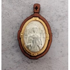 Татьяна, нательная икона (образок), мельхиор, дерево, сереберение, золочение.Арт.ОНП-Ж-002/6