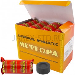 Уголь "Meteora", быстроразжигаемый, D40; 60 табл/упак..Арт.УГ-103140