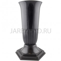 Ваза для цветов, пластик, чёрная; h35.Арт.ВП-02/Ч