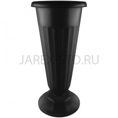 Ваза для цветов, пластик, чёрная; h47.Арт.ВП-05/5142