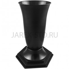 Ваза для цветов, пластик, чёрная; h30.Арт.ВП-06/Ч