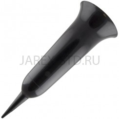 Ваза для цветов с колышком, пластик, чёрная; h38.Арт.ВП-04/Ч