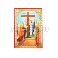 Икона "Воздвижение Креста Господня", мдф, полиграфия; 6*8.Арт.И-МДФ-004/017