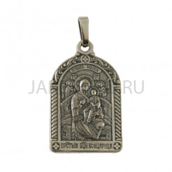 "Всецарица", нательная икона(образок), серебрение.Арт.ОНП/025