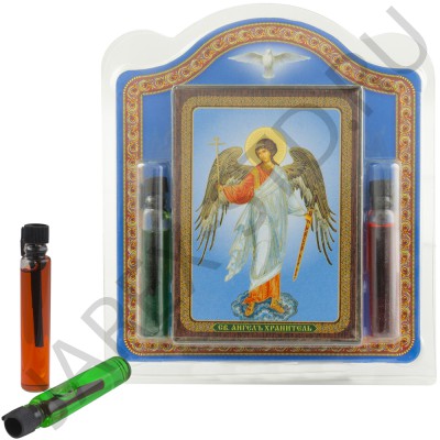 Набор подарочный "Ангел Хранитель", икона на мдф 6*8, 2 шт.; 1,5 мл..Арт.Н-БИ/003
