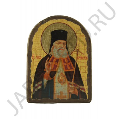 Икона "Святой Лука", арочная, дерево под старину, печать-краска; 17*23.Арт.И-СТА-001/163