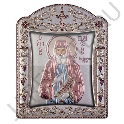 Икона "Паисий Святогорец", фигурная рамка, стекло, напыление серебро&цветная эмаль; 11,3*15,2.Арт.00137TBR6FWNS+Gcl1B