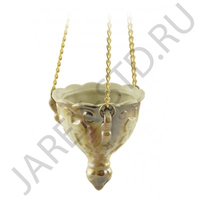 Подвесная лампада "Лилия", керамика, коричневая; h8,5.Арт.К-004/КОР