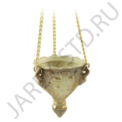 Подвесная лампада "Лилия", керамика, коричневая; h8,5.Арт.К-004/КОР