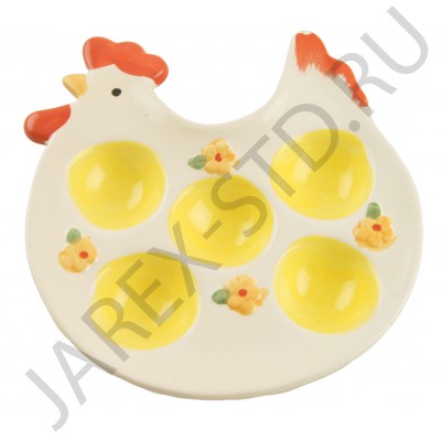 Подставка пасхальная для 5-ти яиц, цветная керамика; d18.Арт.ПК-Б-B004