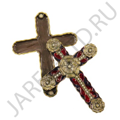 Шкатулка металлическая для хранения ладана "Крест", стразы; 10*14.Арт.Ш-053