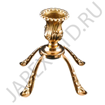 Подсвечник "Тюльпан", металл, золото; h11.Арт.ПМ-6687-1/зол