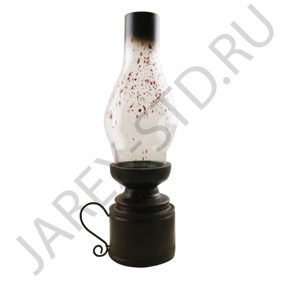 Лампа декоративная со свечой, под старину, стекло; h25,5.Арт.ЛК-14