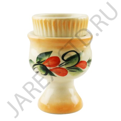 Набор настольная лампада "Кубок", стакан, керамика, цвет оранжевый с узором; h11.Арт.КРР-007/оранж