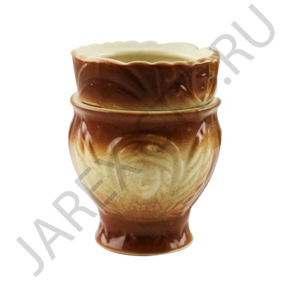 Набор настольная лампада "Лилия", стакан, керамика, цвет коричневый; h10.Арт.КЦ-024/кор