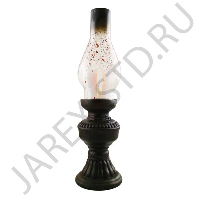 Лампа декоративная со свечой, под старину, стекло; h31.Арт.ЛК-18