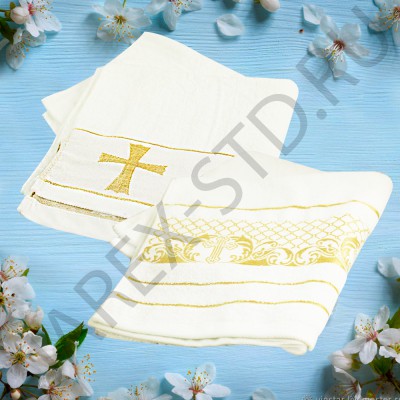 Полотенце для крещения, белое; 70*140.Арт.Т-КП-008