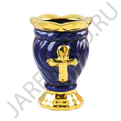 Настольная лампада "Виноград", керамика, цвет синий; h8.Арт.КЦ-019/син