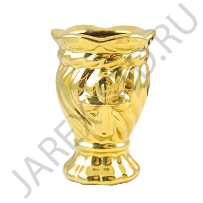 Настольная лампада "Крест", керамика, цвет золото; h9,5.Арт.КБЛ-004