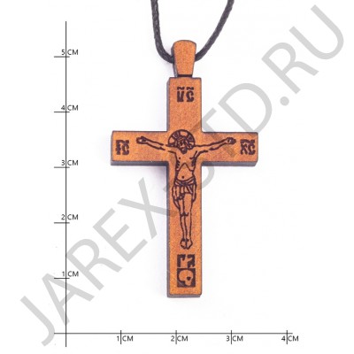 Православный нательный крест,  дерево груша; h4,5.Арт.КНД-57