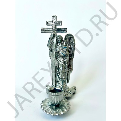 Подсвечник металлический с крестом "Ангел" ; h11.Арт.ПОЛ-А/Б