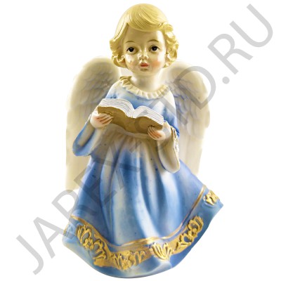 Фигурка "Ангел с книгой или голубем", полистоун; h14.Арт.АК-21470