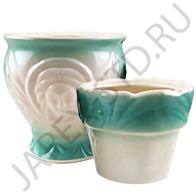 Набор настольная лампада "Лилия", стакан, керамика, цвет зеленый; h10.Арт.КЦ-024/зел