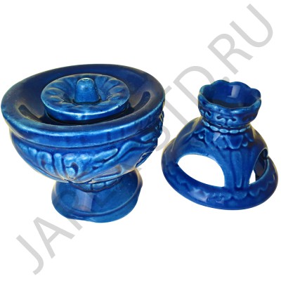 Аромалампа керамическая, цвет синий; h11,5.Арт.КЦ-013/син