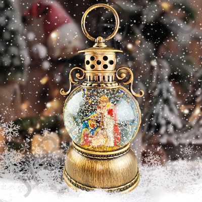 Рождественский вертеп "Святое семейство", с подсветкой, полистоун; h.Арт.РВ-23011C