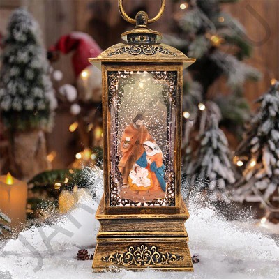Рождественский вертеп "Святое семейство", с подсветкой, полистоун; h.Арт.РВ-2366С