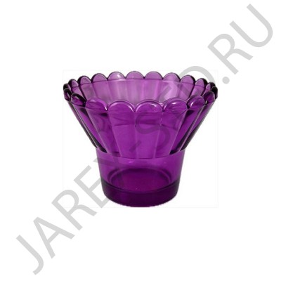 Стакан для лампад "Универсальный", стекло, фиолетовый; h6.Арт.СЛ-126-3/фиол