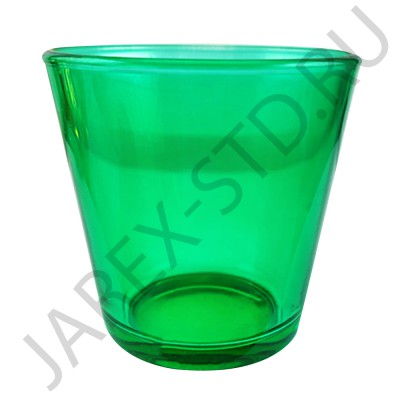 Стакан для лампад, стекло, зеленый; h7,5.Арт.СЛ-128-3/зел