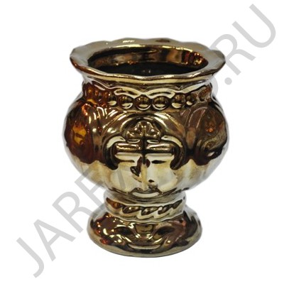 Настольная лампада "Кубок", керамика, цвет - золото; h 8.Арт.КБЛ-015